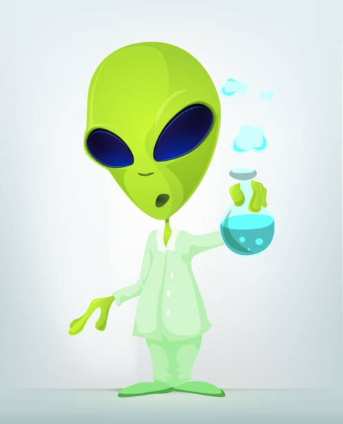 illustrations, cliparts, dessins animés et icônes de drôle extraterrestre - mascot alien space mystery