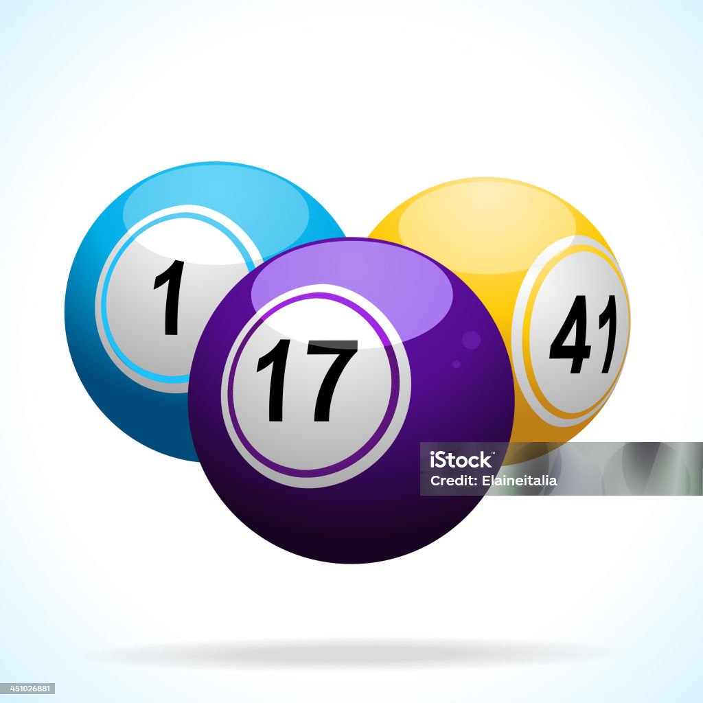 Floating bingo balls Three bingo balls floating on a white and blue background. Image is AI10 with transparency used on shadow. Bingo stock vector
