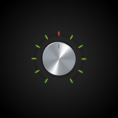 Led Dial Know Dial With Glowing Indicator Light Stock Illustration - Download Image ...