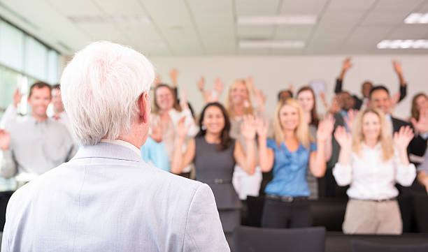 istock Senior Man receiving Deaf Applause 451027493
