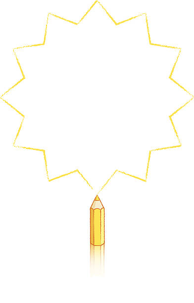 노란색 색칠하기 연필화 12 되어 거수 - pencil acute angle sharp yellow stock illustrations
