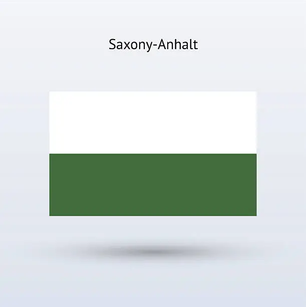 Vector illustration of State of Saxony-Anhalt Flag (Germany)