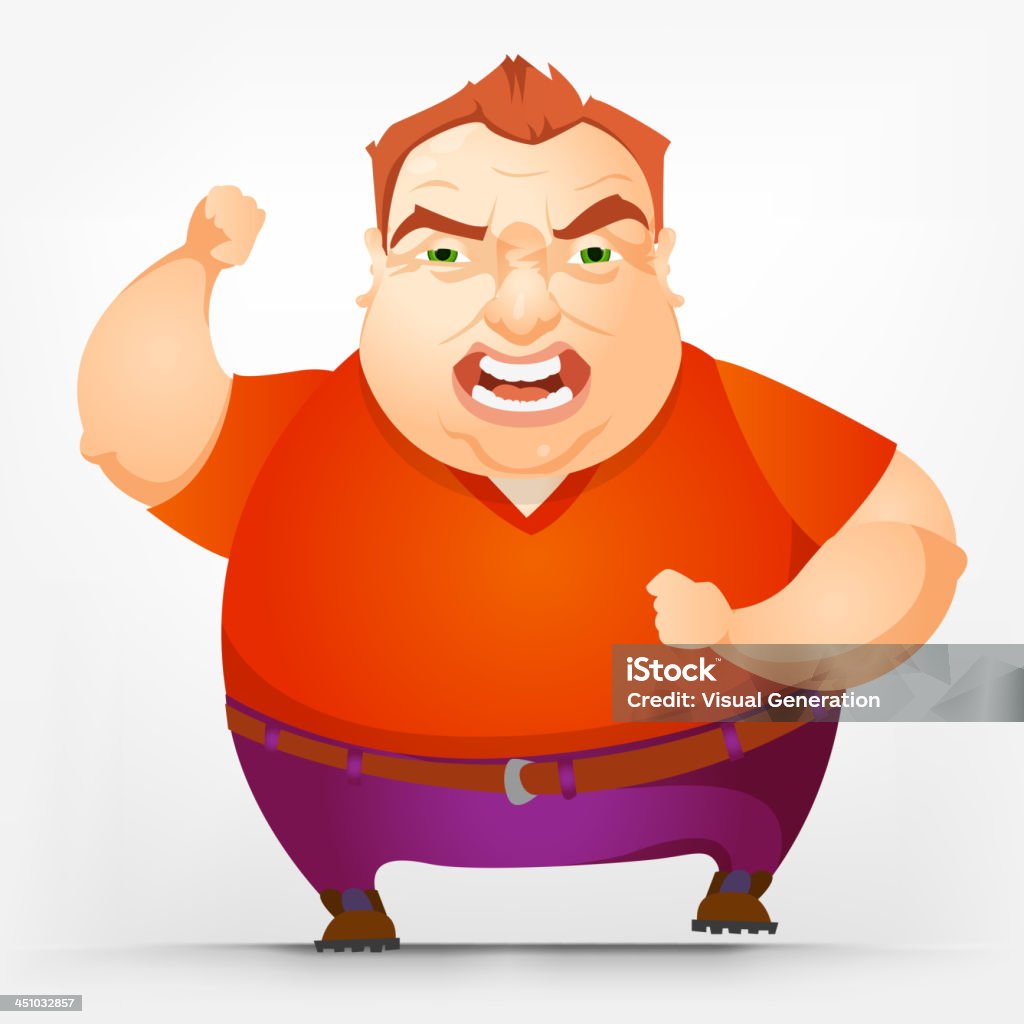 Enthousiaste Chubby hommes - clipart vectoriel de Adulte libre de droits
