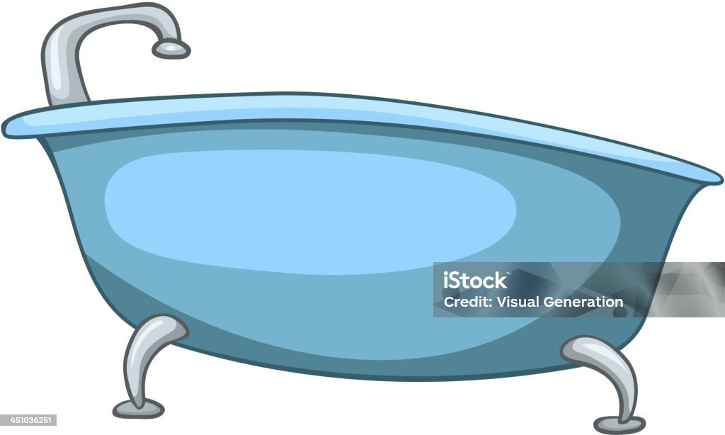 Comic Hause Bad, Badewanne - Lizenzfrei Badewanne Vektorgrafik