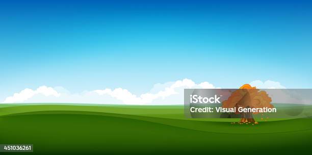 Panorama Di Campo - Immagini vettoriali stock e altre immagini di Agricoltura - Agricoltura, Albero, Ambientazione esterna