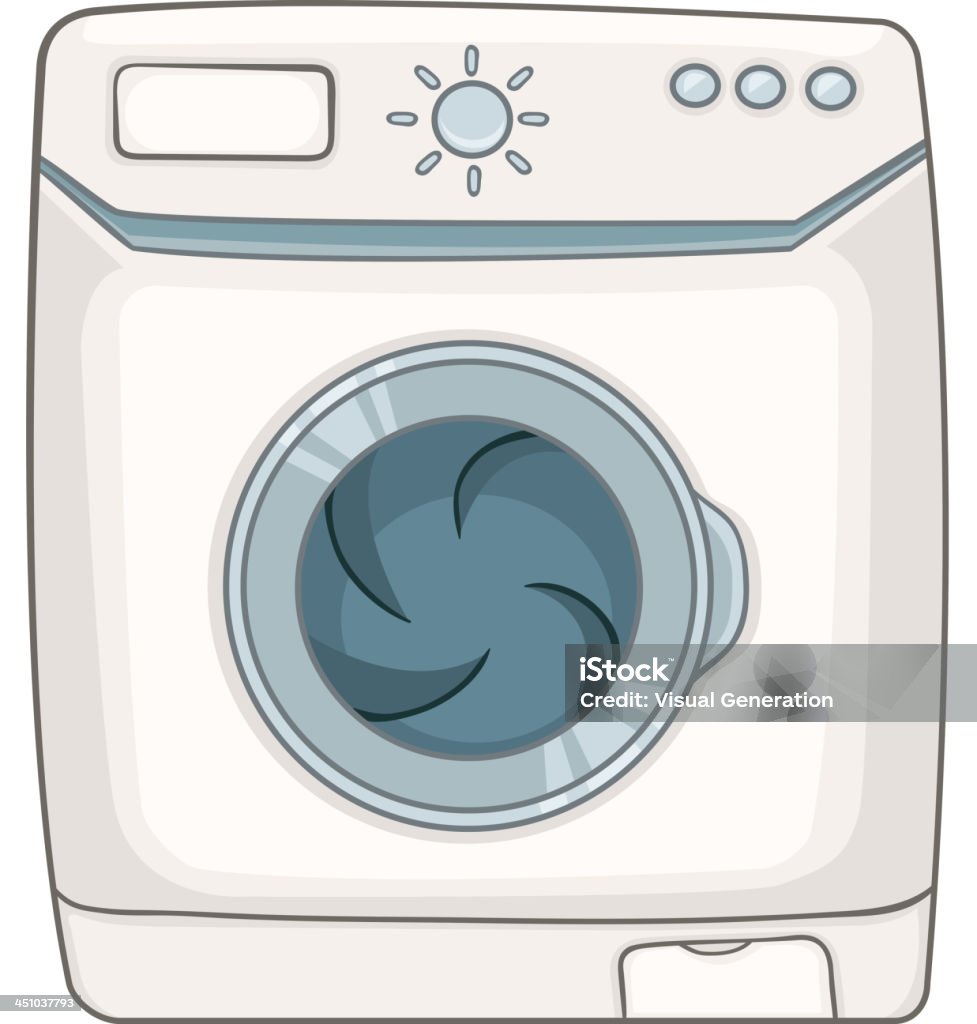 Cartoon Appliences Washing Machine Cartoon Home Appliences Washing Machine Isolated on White Background. Vector. Appliance stock vector