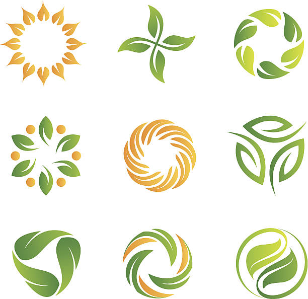 Nature loop logos and icons template vector art illustration
