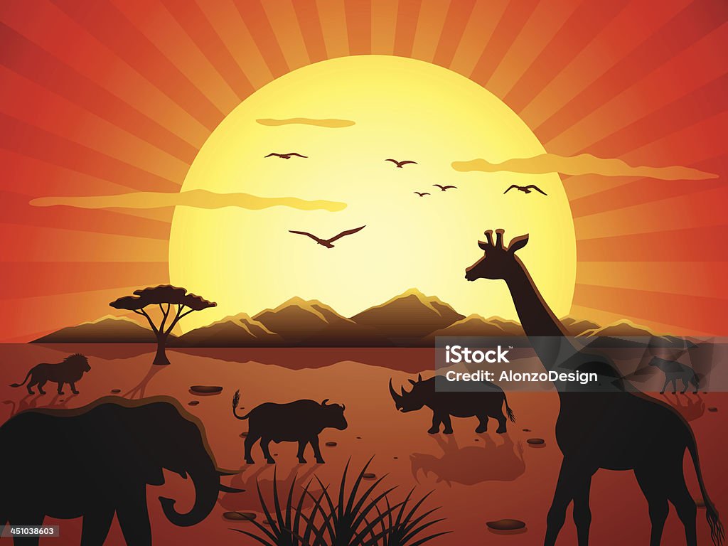 African Safari - Grafika wektorowa royalty-free (Safari)