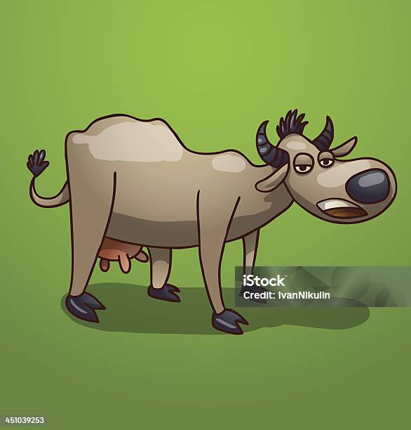 Drôle Vache Gris Vecteurs libres de droits et plus d'images vectorielles de Agriculture - Agriculture, Amitié, Avatar