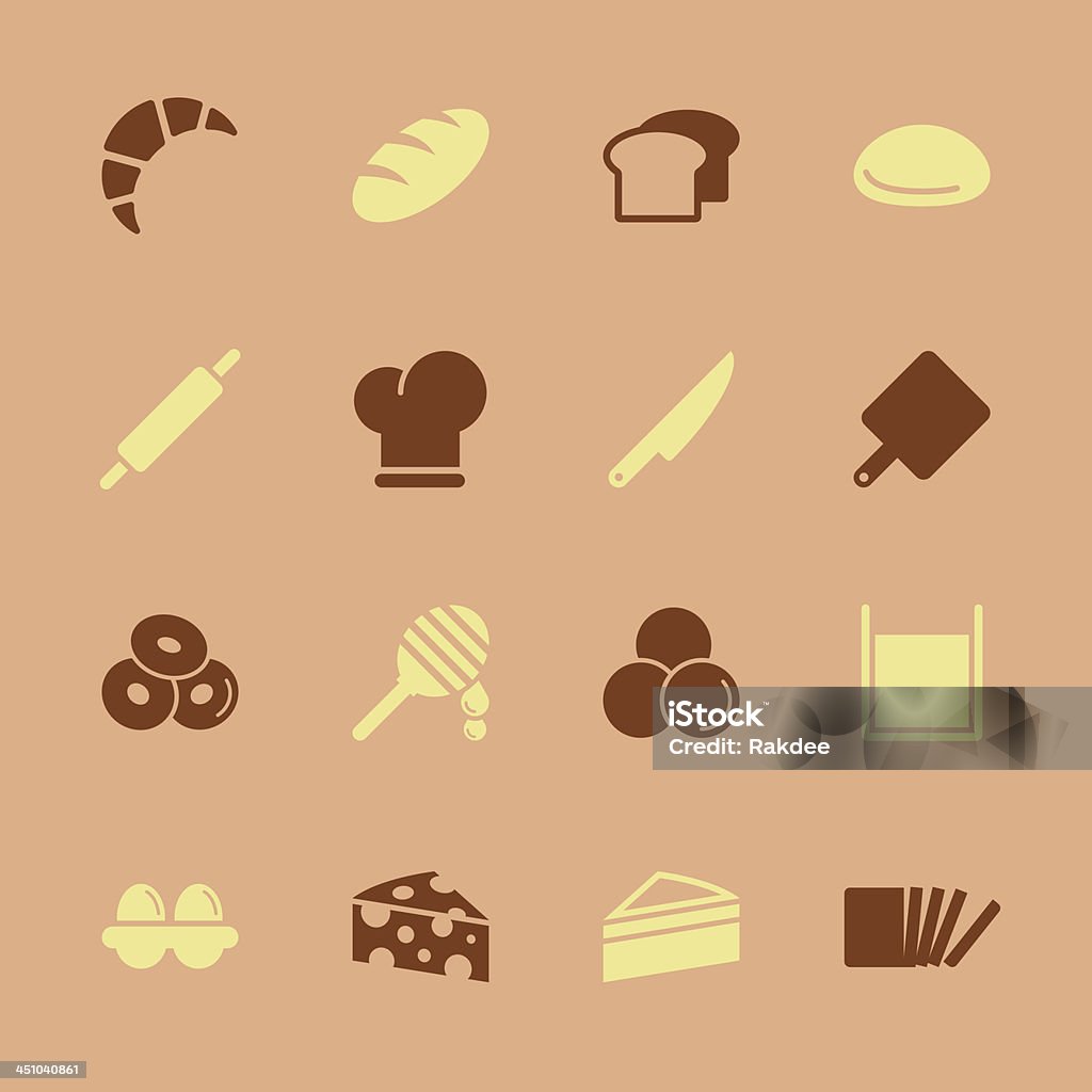 Boulangerie icônes-Série couleur/EPS10 - clipart vectoriel de Aliment libre de droits