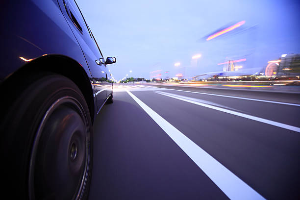 istock Driving in the sunset city. 451043797