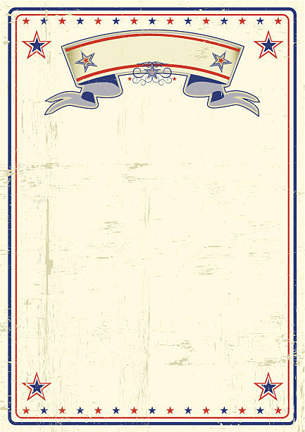 A vintage poster with a large scratched frame and a grunge background for your publicity.