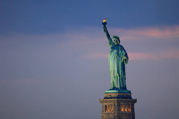 The Statue of Liberty is located on Liberty Island in New York Harbor. Designed by French sculptor Bartholdi (1886), it was a gift from the people of France. The statue is an icon of the United States and freedom. It has been a welcome sign for immigrants arriving from abroad.