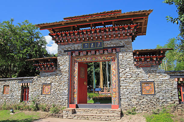 istock Entrance gate Bhutan style 451045751