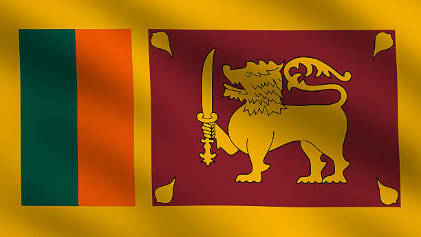 Sri Lanka flag stock photo