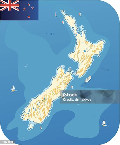 Carte De La Nouvellezélande Vecteurs libres de droits et plus d'images vectorielles de Nouvelle-Zélande - Nouvelle-Zélande, Carte, Vectoriel