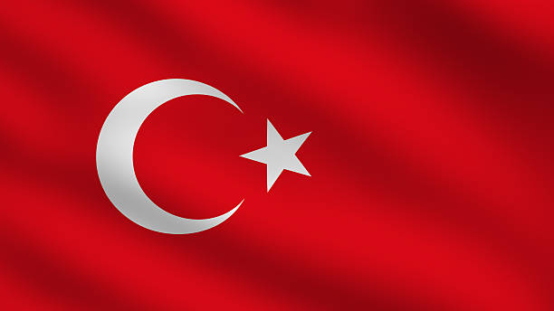 Turkish flag stock photo