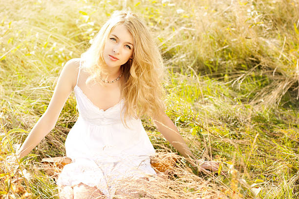 istock Blonde Woman in Sundress 451046411