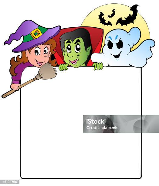 Frame With Halloween Characters 1 Stock Illustration - Download Image Now - Art, Art And Craft, Autumn