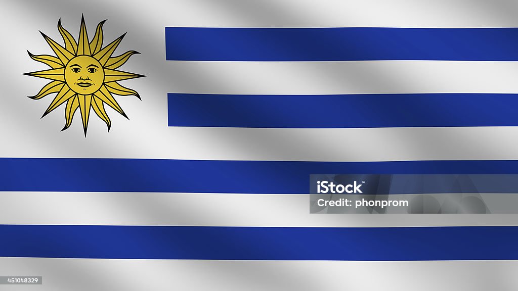 Bandeira do Uruguai - Royalty-free América Latina Foto de stock