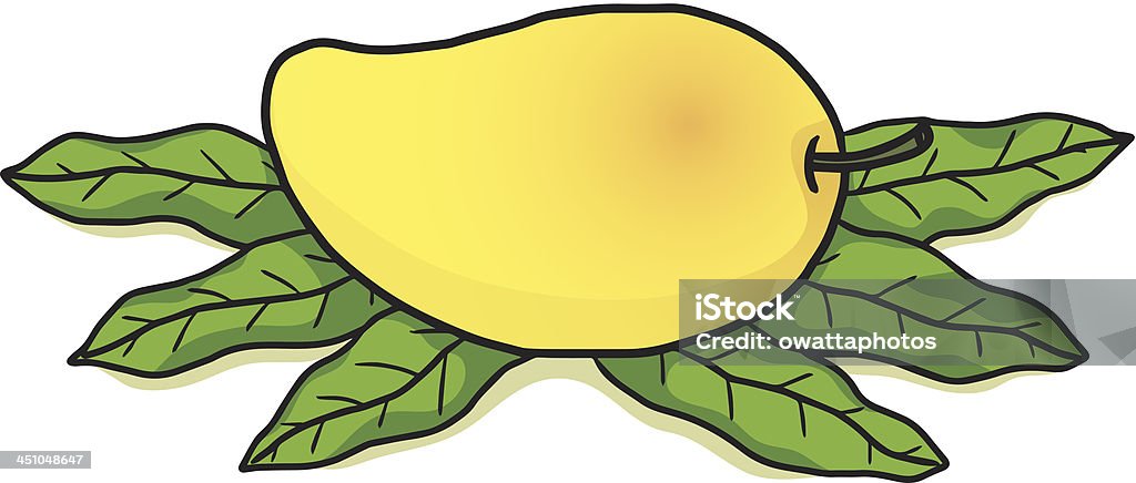Żółty mango - Grafika wektorowa royalty-free (Białe tło)