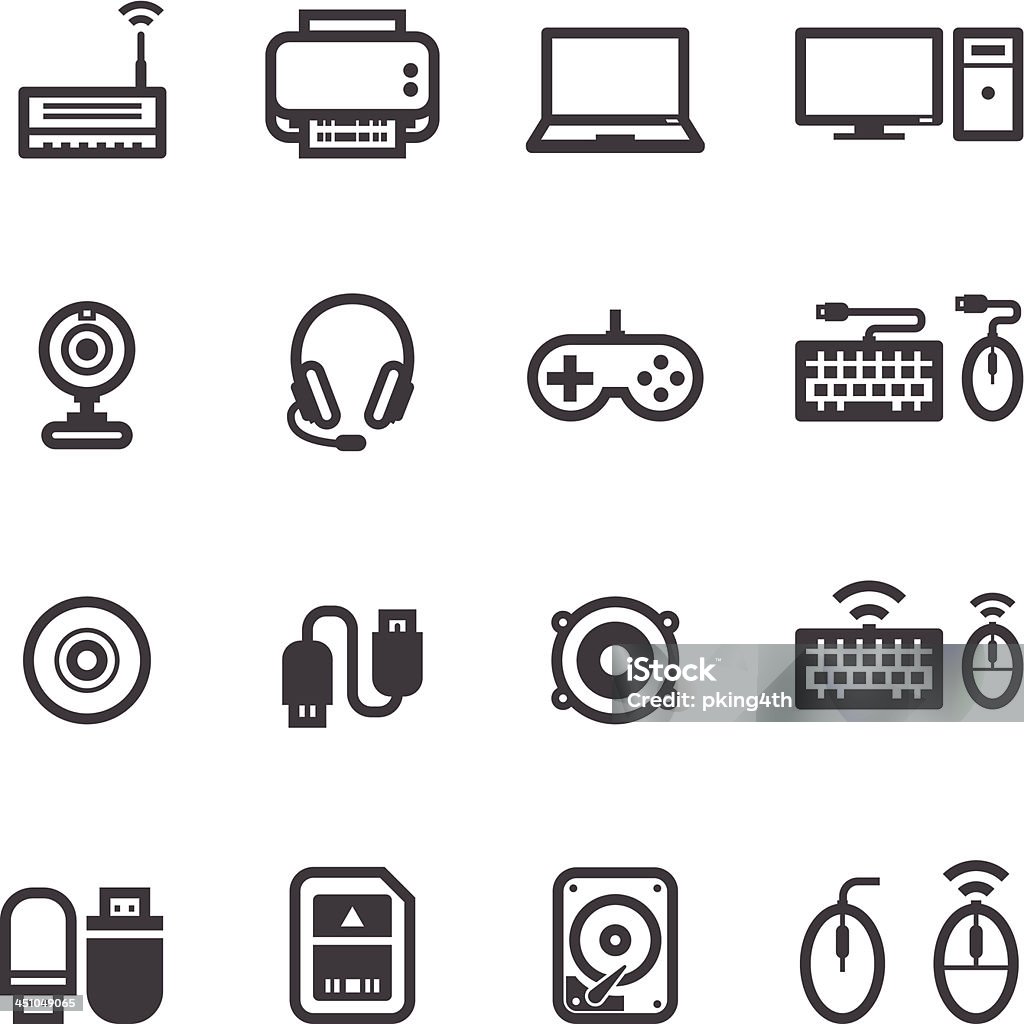 Computer Icons Computer Icons and and Computer Accessories Icons with White Background Accessibility stock vector