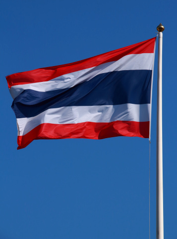 Flag of Thailand on the sky