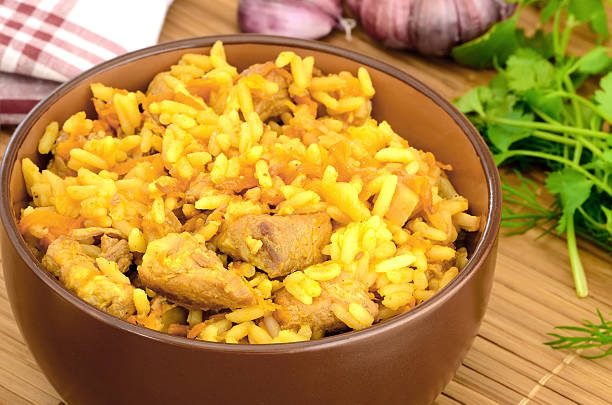 istock Pilaf in a brown bowl 451050341