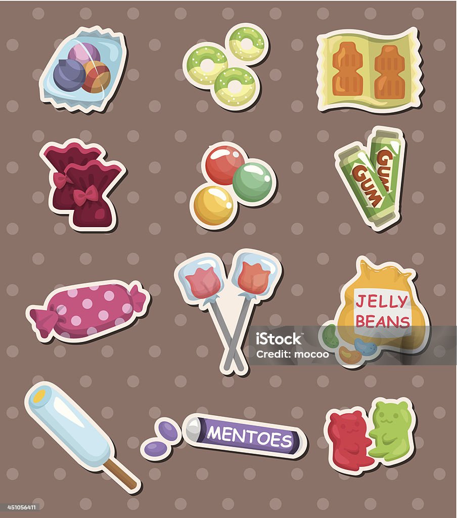 Candy Stickers Stock Illustration - Download Image Now - Art, Art And  Craft, Baked - iStock