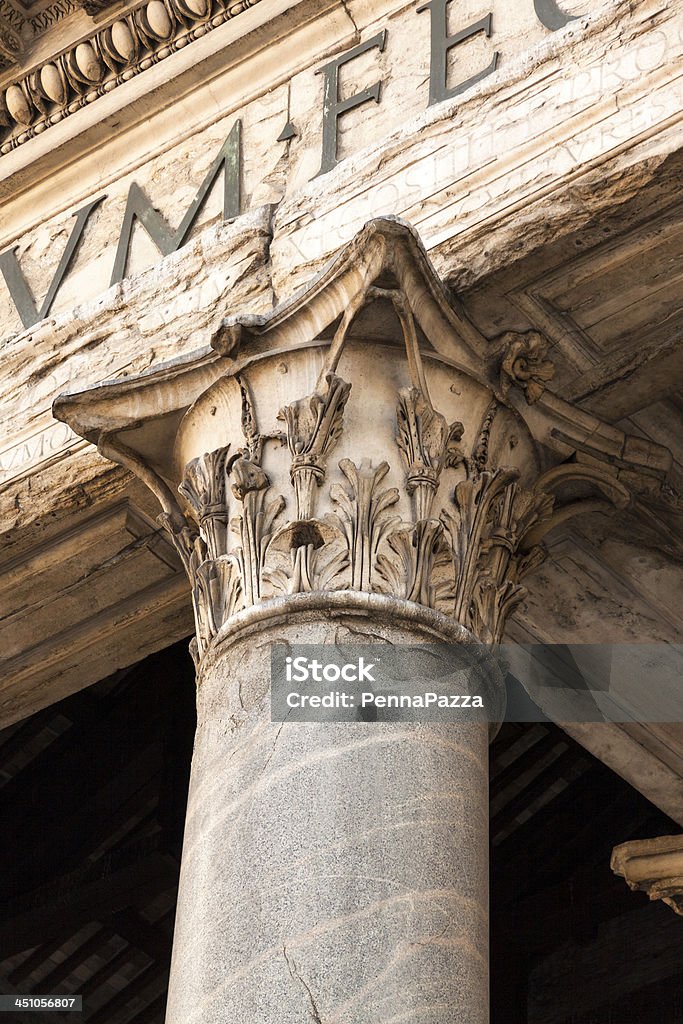 Colunas dóricas estilo clássico - Foto de stock de Antigo royalty-free
