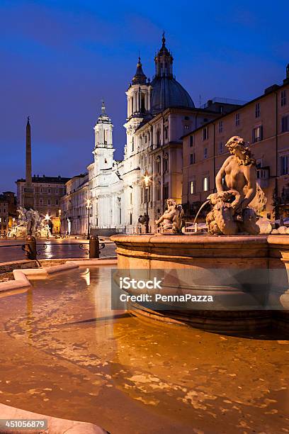 Piazza Navona Rzym - zdjęcia stockowe i więcej obrazów Architektura - Architektura, Barok, Brzask