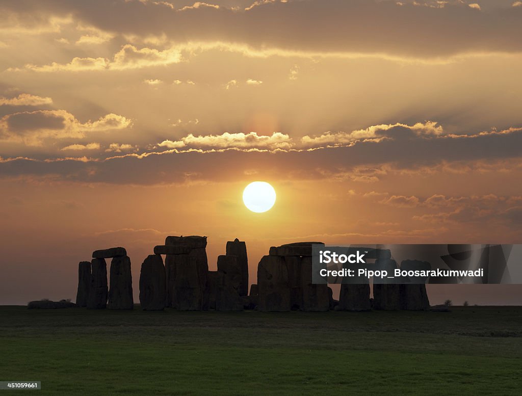 Stonehenge, ein UNESCO-Weltkulturerbe. - Lizenzfrei Sommer-Sonnenwende Stock-Foto
