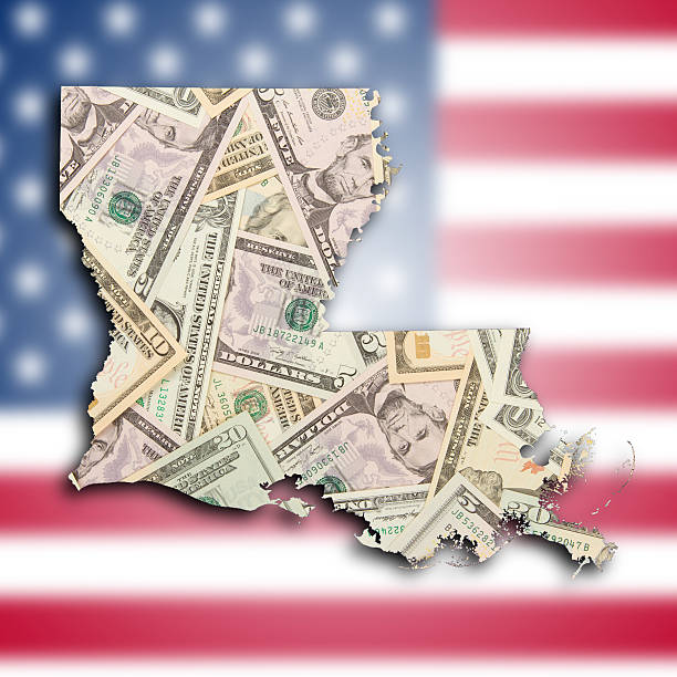istock Map of Louisiana 451065127