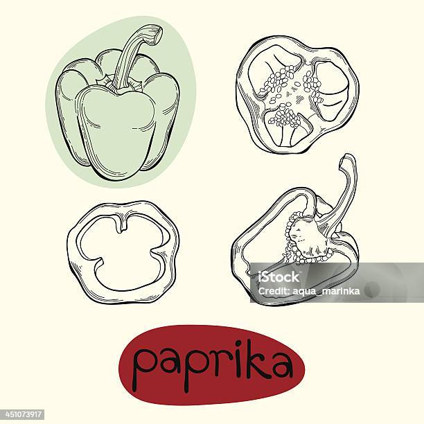 Paprika Die Isolierte Vektor Stock Vektor Art und mehr Bilder von Bauwerk - Bauwerk, Bildhintergrund, Comic - Kunstwerk