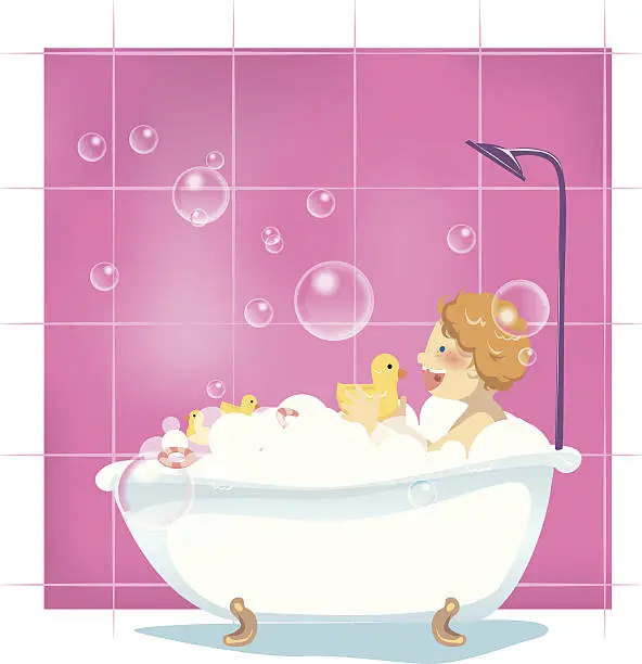 Vector illustration of Bubble Bath