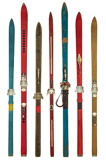 istock Colorful array of skis of different lengths and widths 451075477