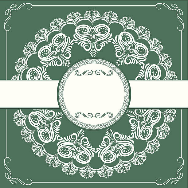 Circle Invitations Ornament vector art illustration