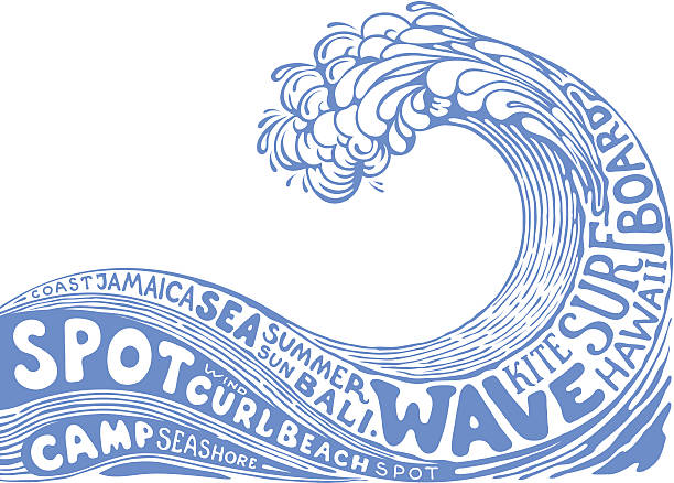 배경 흔들다 - tide water frame wave stock illustrations