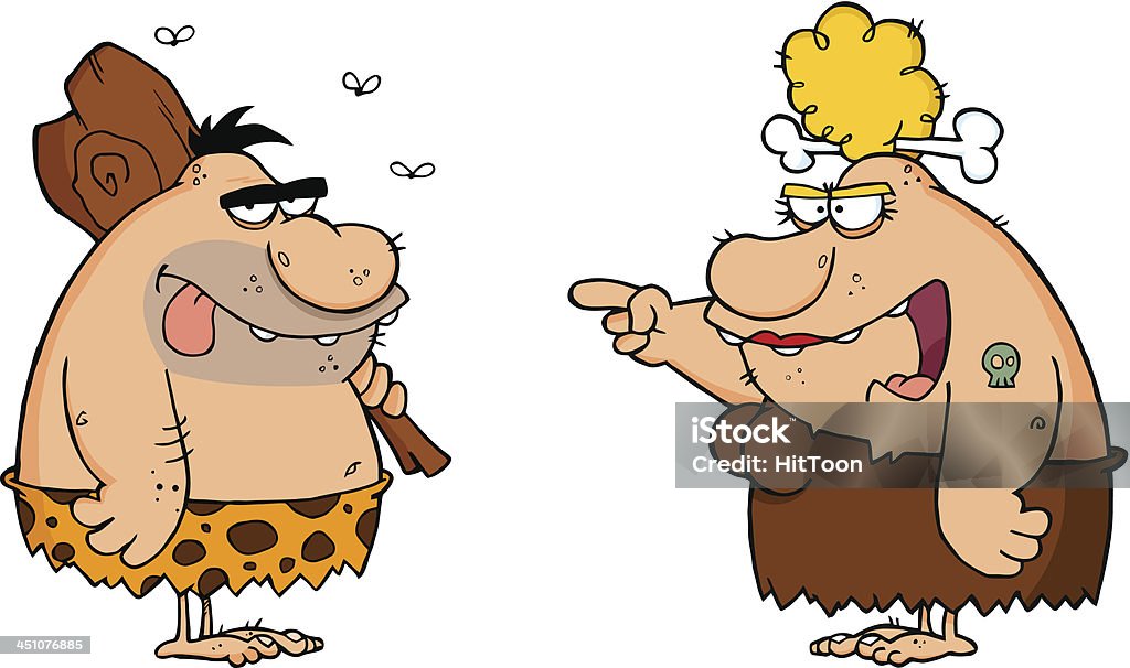 Caveman And Angry Cavewoman Similars Illustrations: Cavewoman stock vector