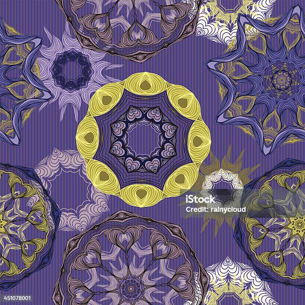 Lavande Prune Mandala Vecteurs libres de droits et plus d'images vectorielles de Abstrait - Abstrait, Cercle, Cercle concentrique