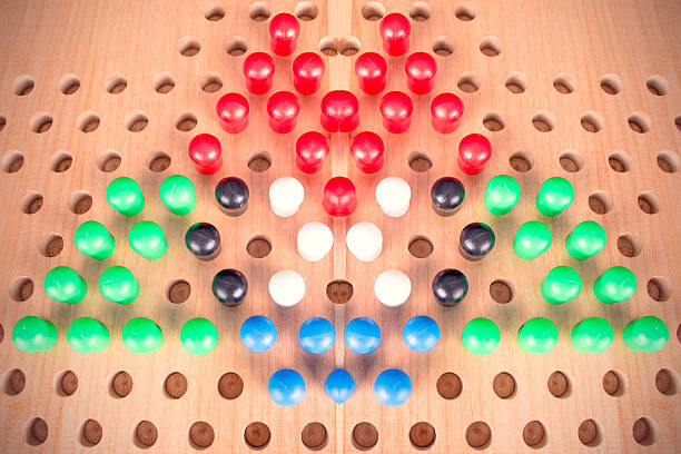 istock chinese checkers wooden board set 451078605