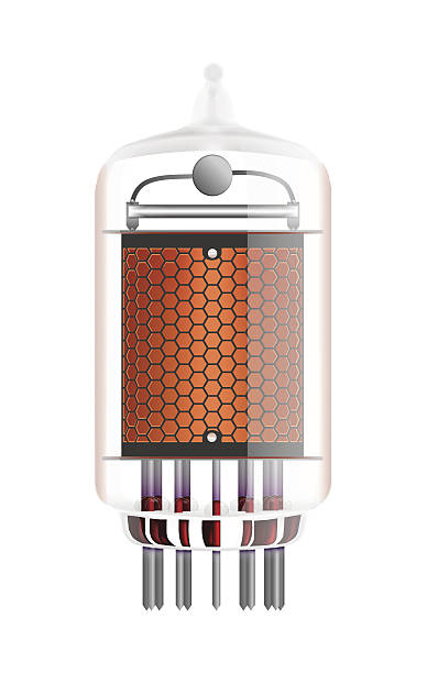 ilustraciones, imágenes clip art, dibujos animados e iconos de stock de nixie tubo indicador. - vacuum tube old technology retro revival