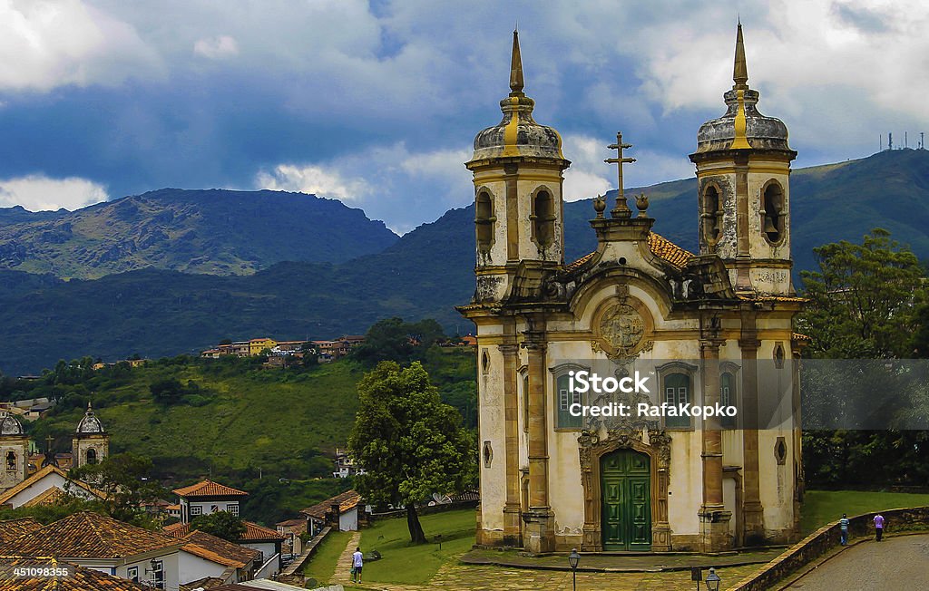 beautiful church in Ouro Preto, Minas Gerais, Brazil beautiful church in historical city of Ouro Preto, Minas Gerais, Brazil Arranging Stock Photo