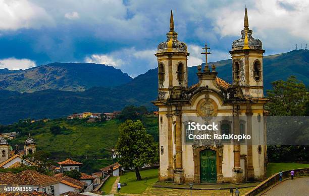 Beautiful Church In Ouro Preto Minas Gerais Brazil Stock Photo - Download Image Now