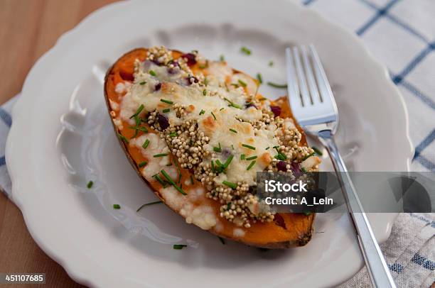 Stuffed Sweet Potatoes With Quinoa Stock Photo - Download Image Now - Baked, Bean, Chopped Food