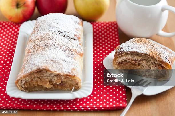 Home Made German Apple Strudel Stock Photo - Download Image Now - Afternoon Tea, Apple Strudel, Baked