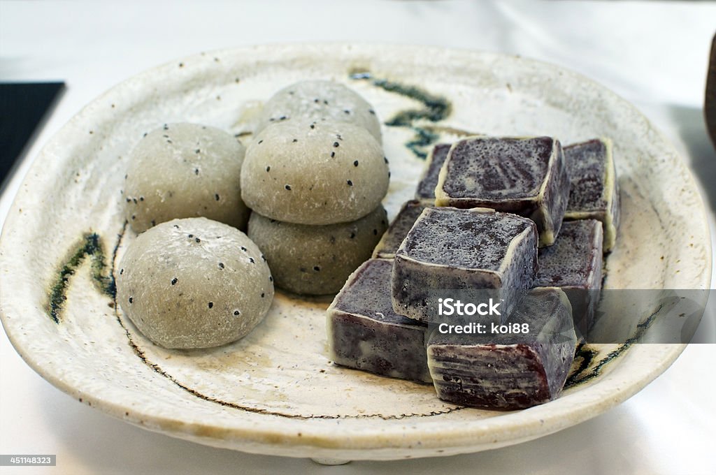Japanese Sweets Japanese Sweets made of Mochi (glutinous rice) Sphere Stock Photo