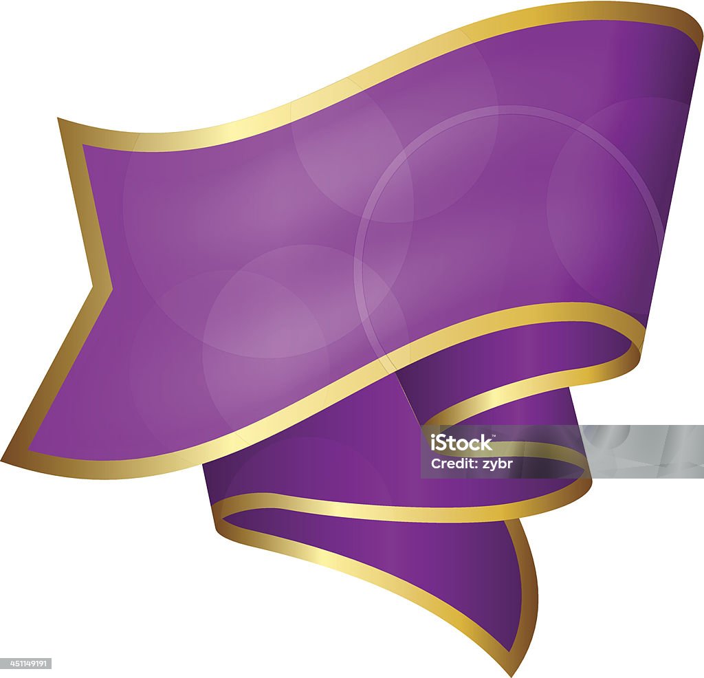 Большой фиолетовый лента - Векторная графика Без людей роялти-фри
