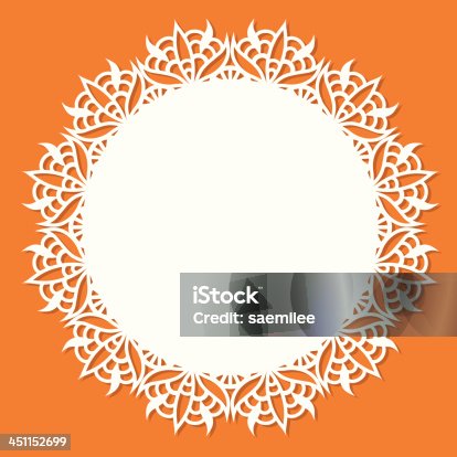 istock Doily with copy space 451152699