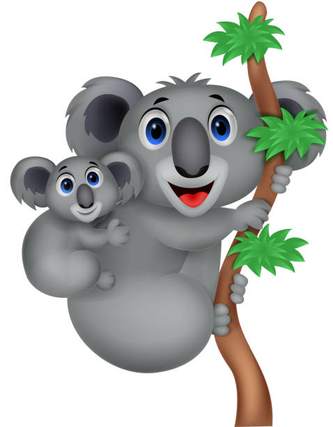 istock Mother and baby koala cartoon 451155757